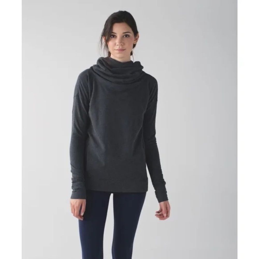 Lululemon Stress Less Gray Hoodie Women’s Size 6 Lightweight Casual Sweatshirt